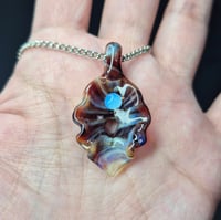 Image 1 of VULVA PENDANT BLUE SWIRL 