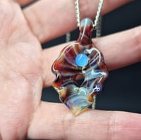 Image 3 of VULVA PENDANT BLUE SWIRL 