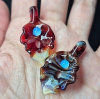 Image 4 of VULVA PENDANT BLUE SWIRL 