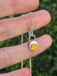 Image 1 of Ready to ship! 'Sunshine ' Jade & Sterling Silver Necklace 