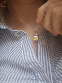 Image 3 of Ready to ship! 'Sunshine ' Jade & Sterling Silver Necklace 