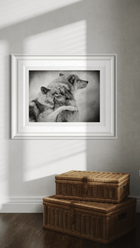Image 5 of "Safety with you" Giclee fine art print 