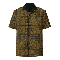 Image 1 of Tribal black and gold button up 