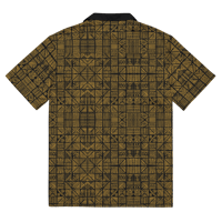 Image 2 of Tribal black and gold button up 