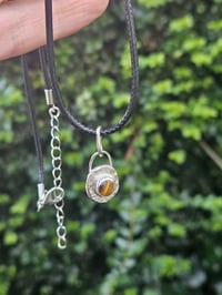 Image 4 of Ready to ship! Mens Necklace! Tigerseye & Sterling Silver 