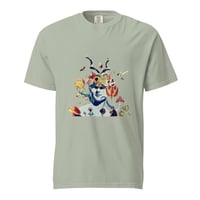 Image 2 of She Dwells in the Garden of Earthy Delights  - Unisex - Garment-dyed Heavyweight T-Shirt