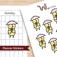 Image 1 of Bird Umbrella Stickers