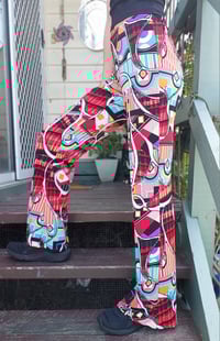 Orange abstract KAT Pants - great for yoga, festival or everyday!