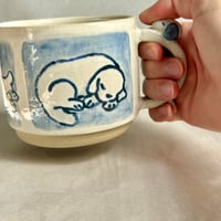 Image 4 of Dog Handle  Blue Mug 