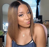 Brown Bob closure wig