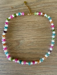 Image 1 of Striped Pearl necklace