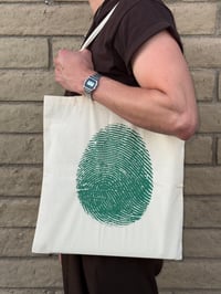 Image 1 of Lime Green "Untitled (Thumb)" Tote 