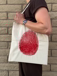 Image 1 of Fire Red  "Untitled (Thumb)" Tote 