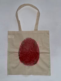 Image 2 of Fire Red  "Untitled (Thumb)" Tote 
