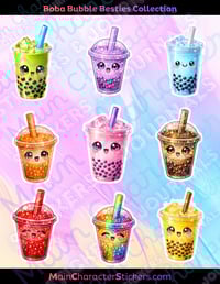 Boba Bubble Besties Sticker Sheet – Cute Kawaii Drink Stickers