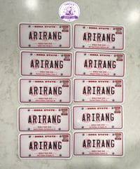 Image 1 of BTS Inspired Arirang World Tour License Plate Customizable by City & Venue (Bulk)