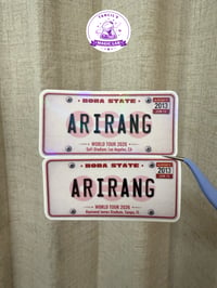 Image 4 of BTS Inspired Arirang World Tour License Plate Customizable by City & Venue (Bulk)