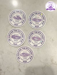Image 1 of BTS World Tour Ticketing War Edition Sticker (Bulk)