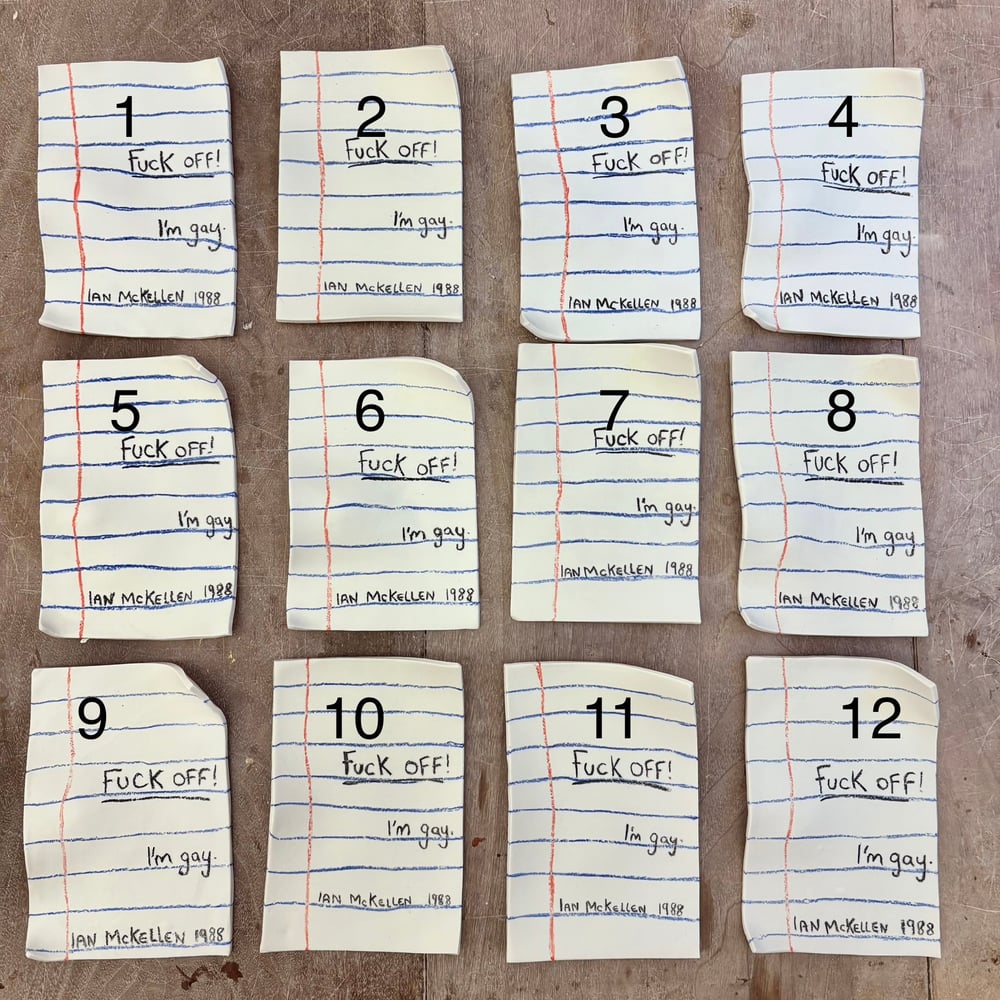 Image of F*ck Off I’m Gay Porcelain Note Original