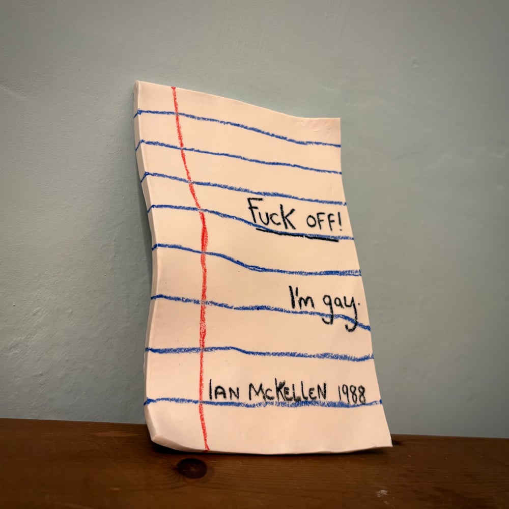 Image of F*ck Off I’m Gay Porcelain Note Original