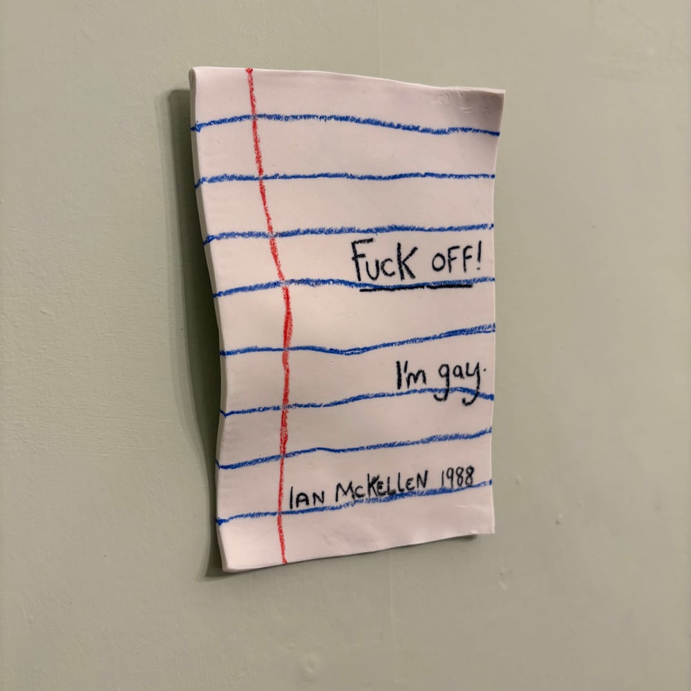 Image of F*ck Off I’m Gay Porcelain Note Original