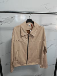 Image 1 of Giacca corta effetto camoscio con borchiette-835c880d