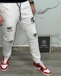 Image 1 of Jogger Denim Elasticizzato Destroyed