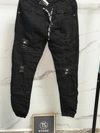 Image 2 of Jogger Denim Elasticizzato Destroyed