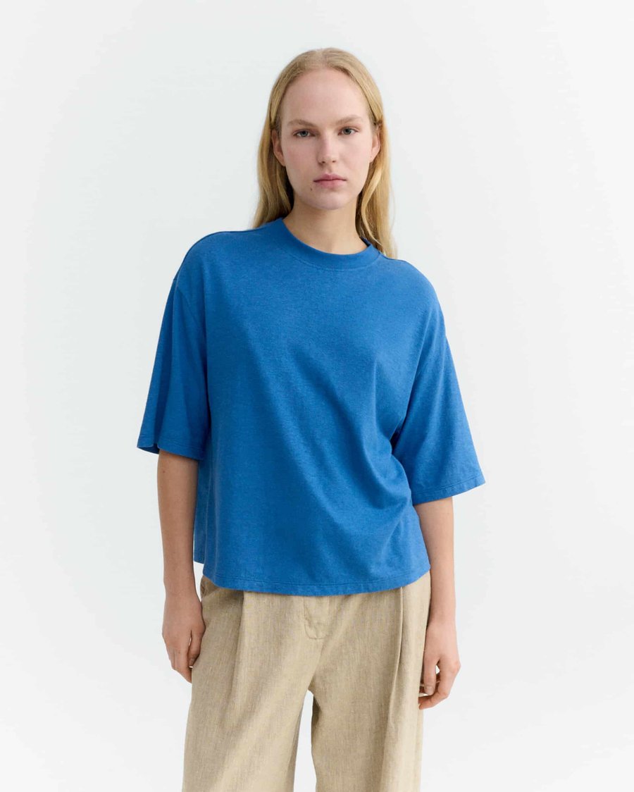 Image of 1-Camiseta Light Cobalt Hemp Lena