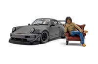 Image 1 of 1:18 Porsche RWB 964 - With AKIRA NAKAI FIGURINE 