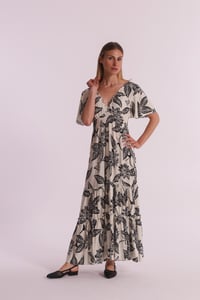 VESTIDO LARGO MARRÓN MIMI MUA 