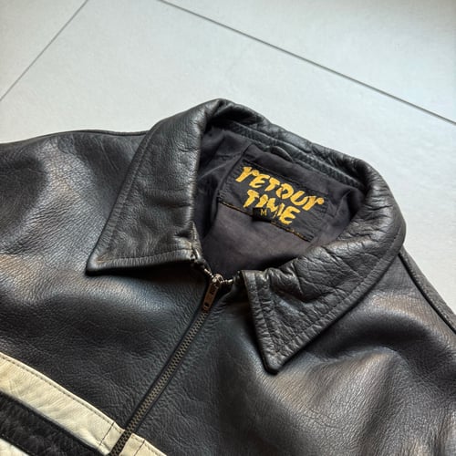 Image of 1990s Heavyweight Leather Cropped Jacket, Size Medium
