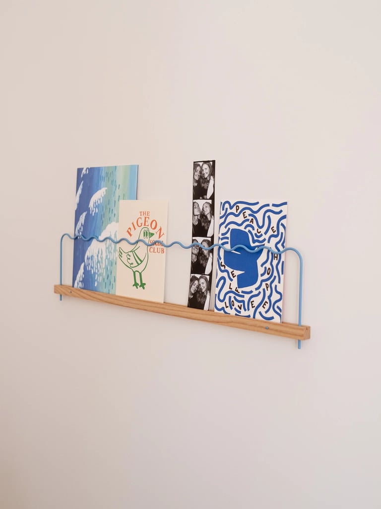 ÉTAGÈRE MURALE SUPER-POSE ONDE 50 CM (ROSE OU BLEUE) Image 6