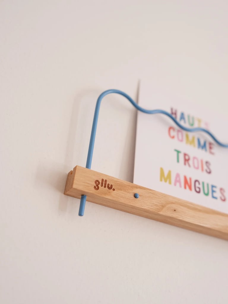 DUO D'ÉTAGÈRES MURALES SUPER-POSES ONDE 20 CM (ROSE OU BLEU) Image 9