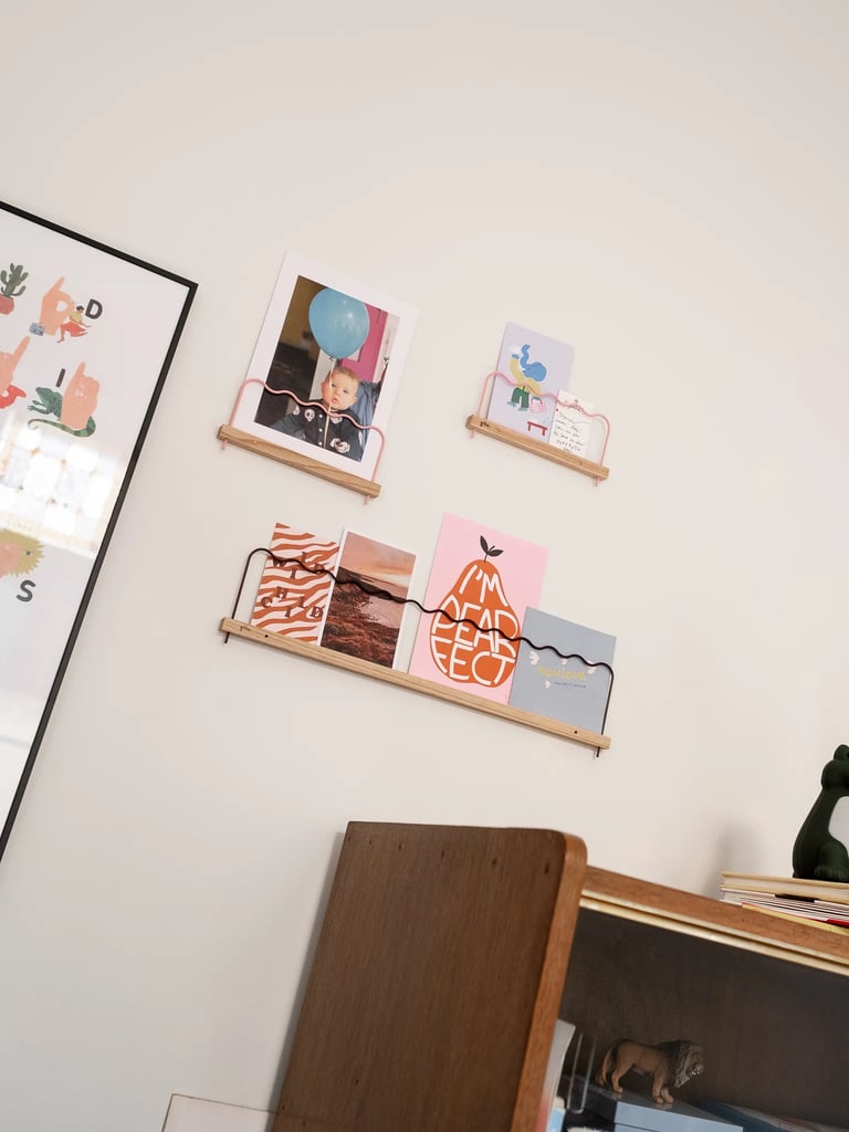 DUO D'ÉTAGÈRES MURALES SUPER-POSES ONDE 20 CM (ROSE OU BLEU) Image 11