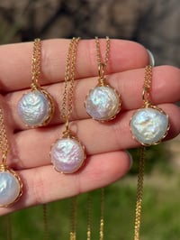 Image 2 of Keshi Pearl Wire Wrapped Necklace