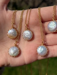 Image 4 of Keshi Pearl Wire Wrapped Necklace
