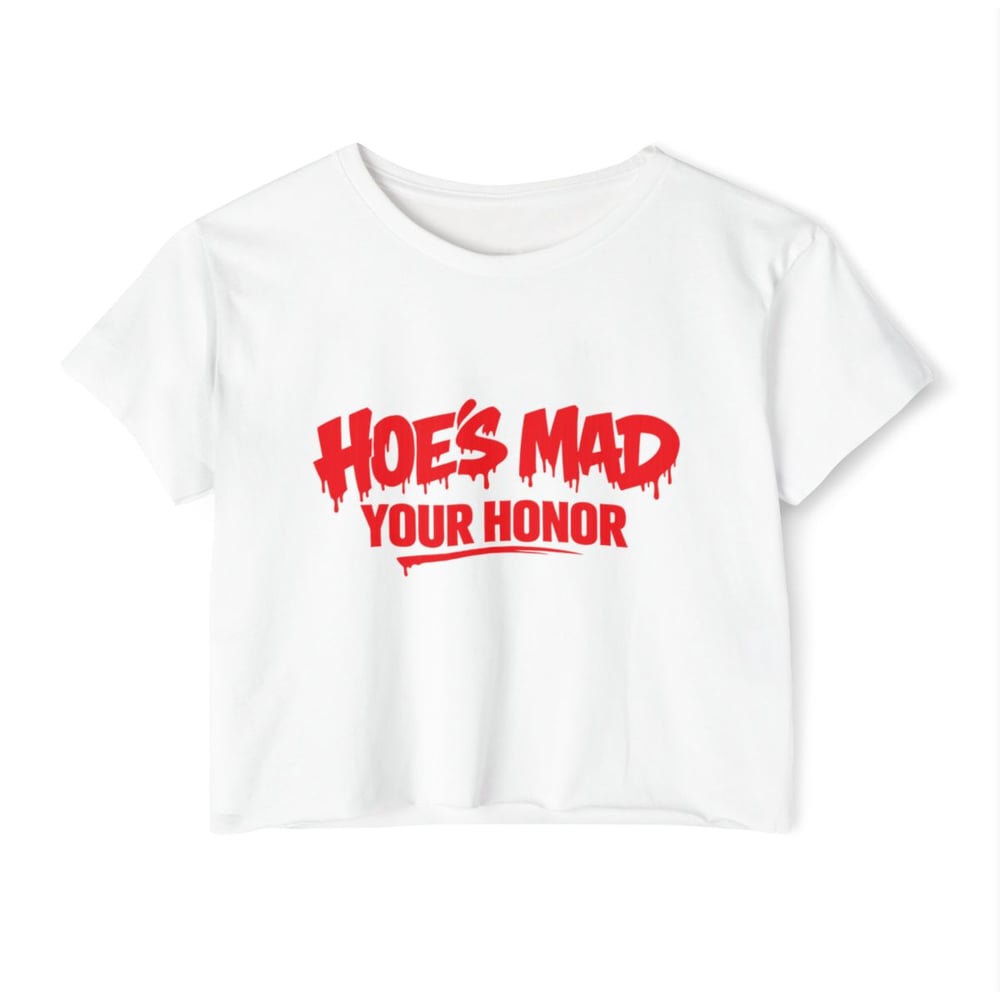 Image of Crop Top — "Hoes Mad Your Honor" Festival Graphic Crop Top
