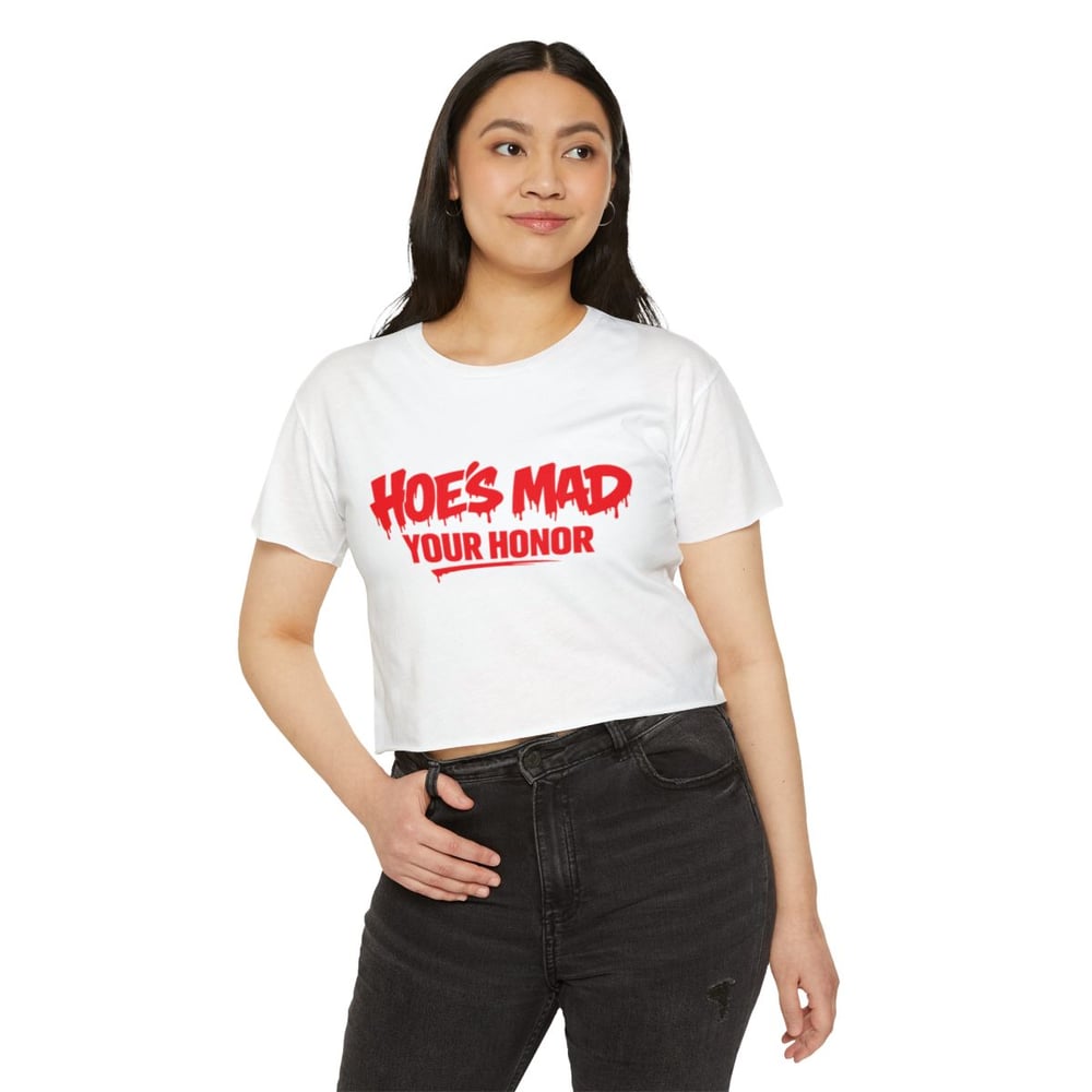 Image of Crop Top — "Hoes Mad Your Honor" Festival Graphic Crop Top