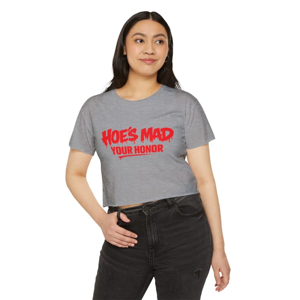 Image of Crop Top — "Hoes Mad Your Honor" Festival Graphic Crop Top