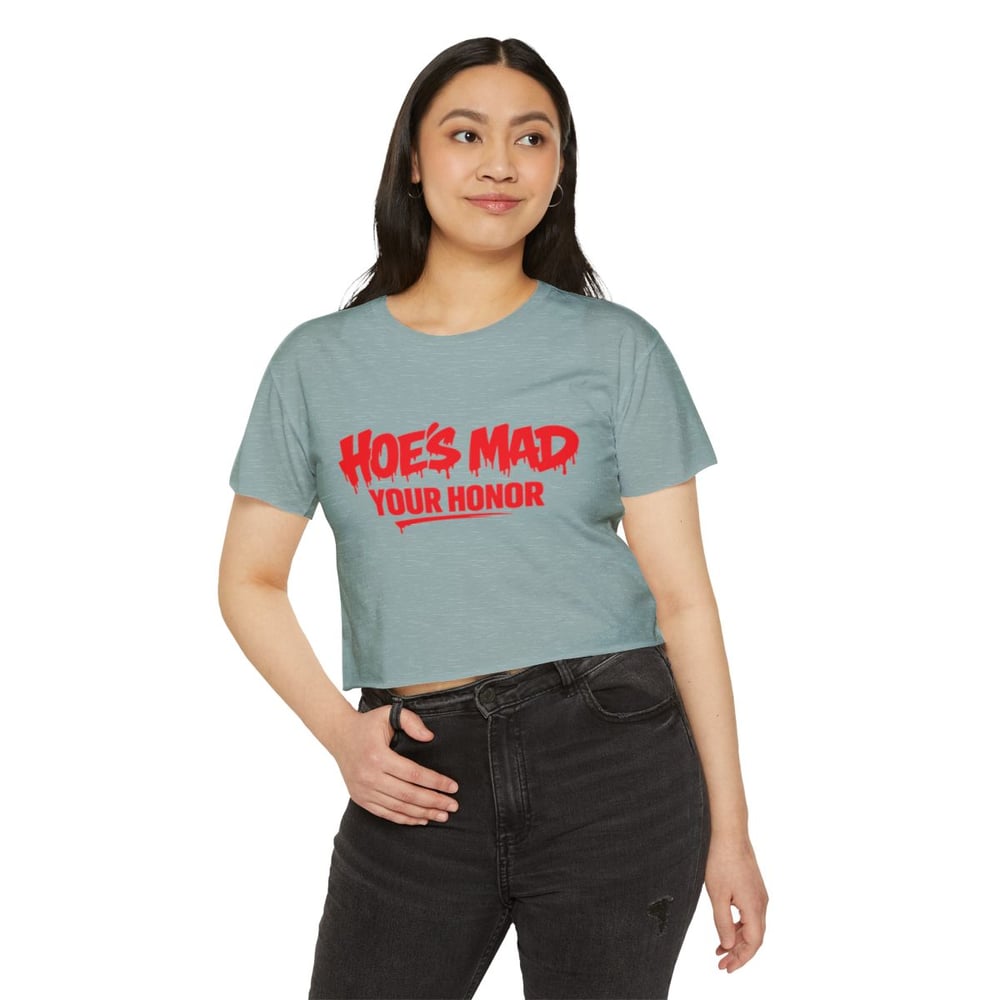 Image of Crop Top — "Hoes Mad Your Honor" Festival Graphic Crop Top