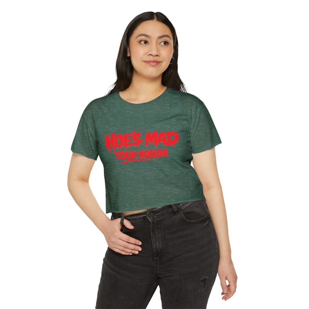 Image of Crop Top — "Hoes Mad Your Honor" Festival Graphic Crop Top