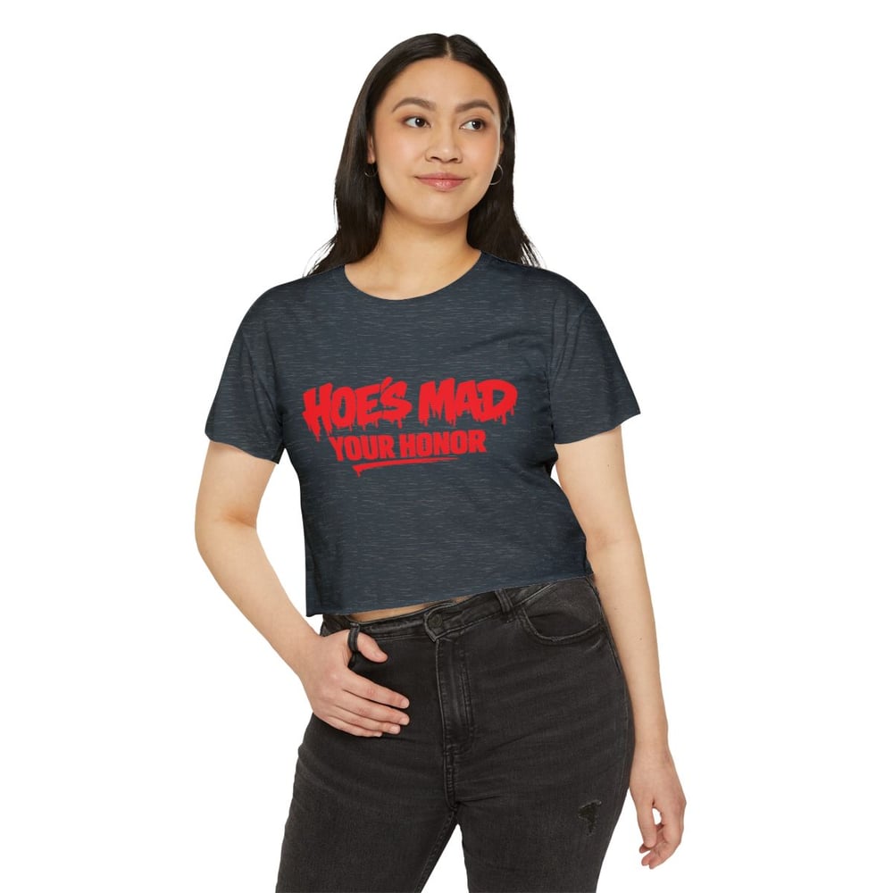 Image of Crop Top — "Hoes Mad Your Honor" Festival Graphic Crop Top