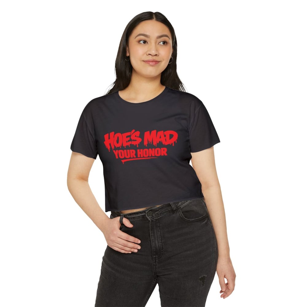 Image of Crop Top — "Hoes Mad Your Honor" Festival Graphic Crop Top