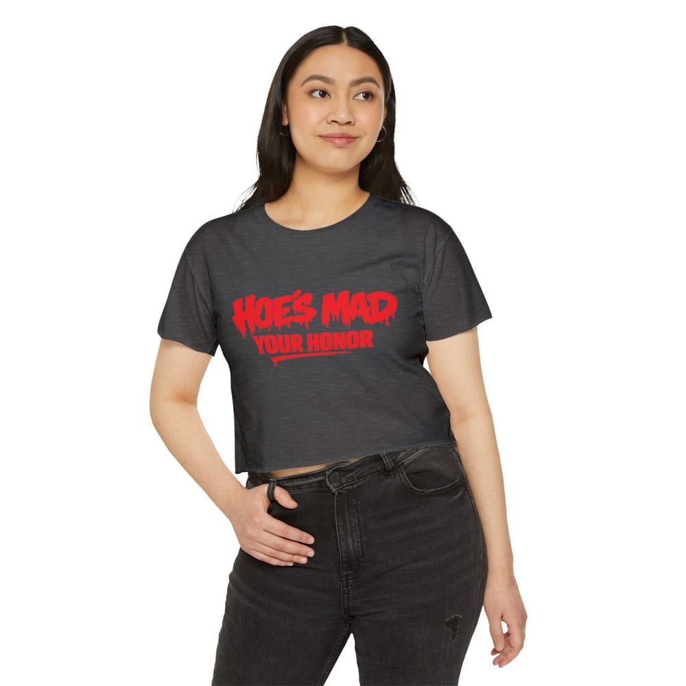 Image of Crop Top — "Hoes Mad Your Honor" Festival Graphic Crop Top