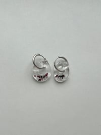 Image 1 of Clear/Purple Murano Glass Earrings