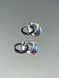 Image 3 of Clear/Purple/Blue Murano Glass Earrings