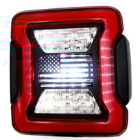 Image 1 of USA flag brake tail light covers