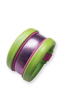 Image 5 of Bracciale bangle artigianale in pelle ANTIOPE MEDIUM - FrescoTropicale