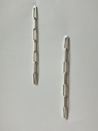 Image 1 of angular link earrings (long)